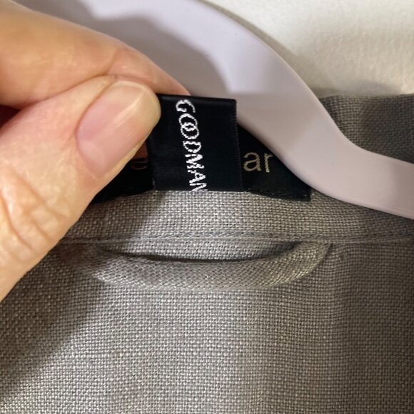 Womens Eskandar Open Linen Jacket Heavy Weight‎ Lagenlook Gray Esk 0 US 6/8 - Picture 8 of 11